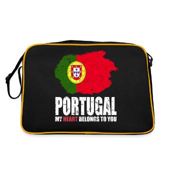 Drapeau du Portugal - Sac Retro - noir/or - Dos
