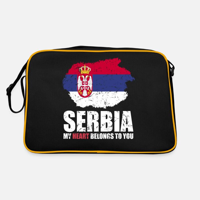 Drapeau de la Serbie Sac Retro