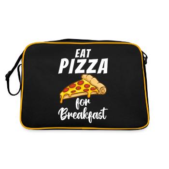 Snack Pizzalove Pizza Lover Cadeau - Sac Retro - noir/or - Dos