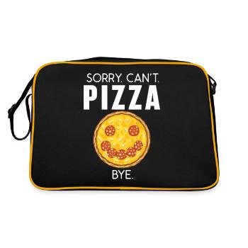 Snack Pizzalove Pizza Lover Cadeau - Sac Retro - noir/or - Dos