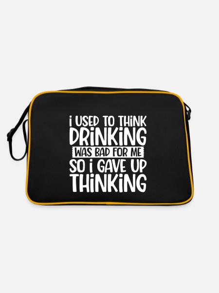 J’avais l’habitude de penser que boire était mauvais pour moi 2 - Sac Retro - noir/or - Dos
