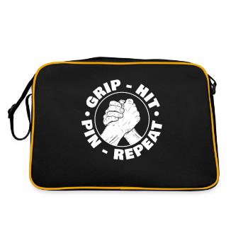 Pin Grip Hit Repeat pour Fan de Bras de Fer - Sac Retro - noir/or - Dos