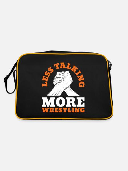 Moins de discussions, plus de lutte pour les fans de bras de fer - Sac Retro - noir/or - Dos