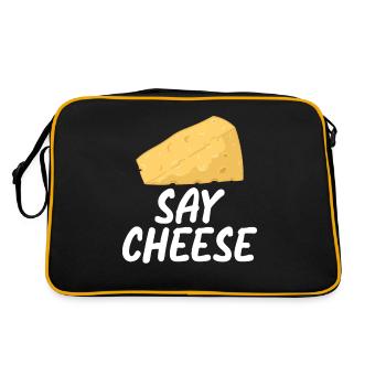 Snack Cheese Lover Cheese Gift - Sac Retro - noir/or - Dos