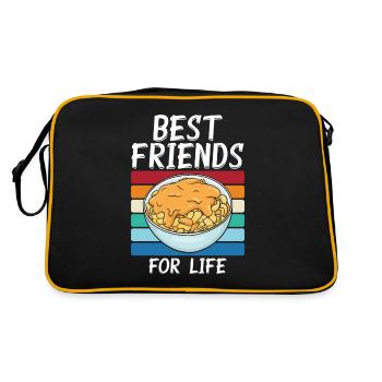 Snack Cheese Lover Cheese Gift - Sac Retro - noir/or - Dos