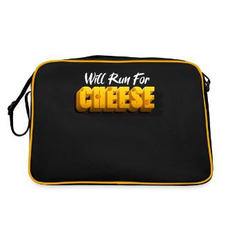 Snack Cheese Lover Cheese Gift - Sac Retro - noir/or - Dos