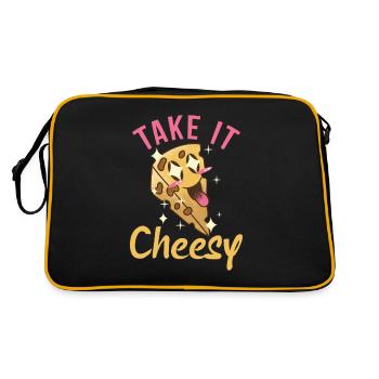 Snack Cheese Lover Cheese Gift - Sac Retro - noir/or - Dos