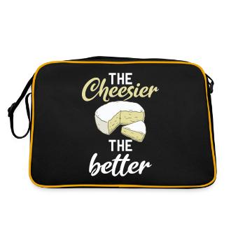 Snack Cheese Lover Cheese Gift - Sac Retro - noir/or - Dos