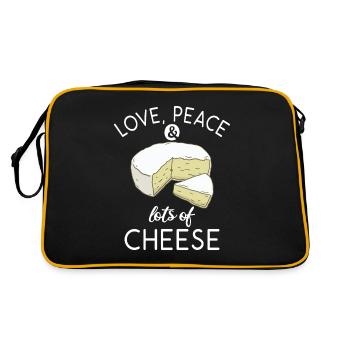 Snack Cheese Lover Cheese Gift - Sac Retro - noir/or - Dos