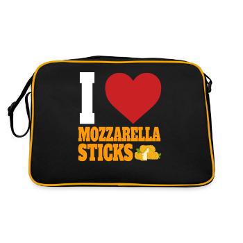 J’adore les bâtonnets de mozzarella - Sac Retro - noir/or - Dos