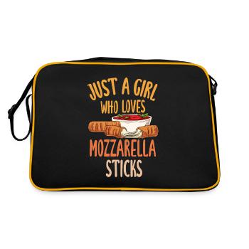 Juste une fille qui aime les bâtonnets de mozzarella - Sac Retro - noir/or - Dos