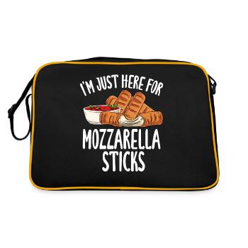 Je ne suis là que pour les bâtonnets de mozzarella - Sac Retro - noir/or - Dos