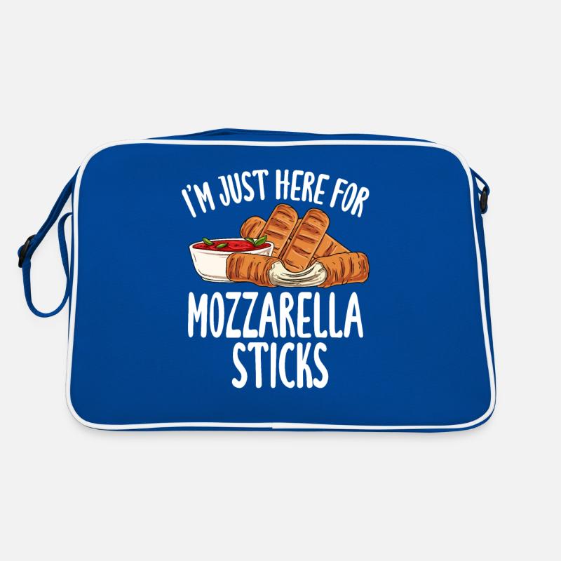 Ich bin nur wegen der Mozzarella-Sticks hier Retro Tasche