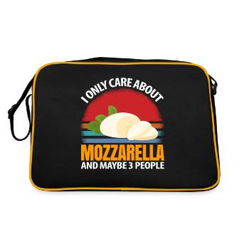 Je ne m’intéresse qu’à la mozzarella et beaucoup - Sac Retro - noir/or - Dos
