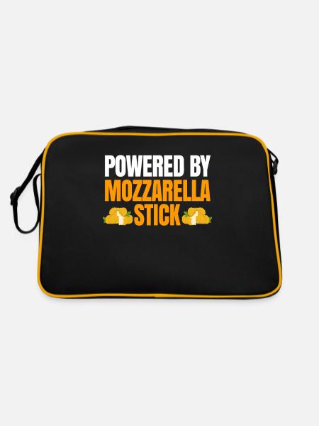 Powered by Mozzarells Sticks - Retro Bag - black/gold - Back