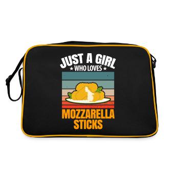 Juste une fille qui aime les bâtonnets de mozzarella - Sac Retro - noir/or - Dos