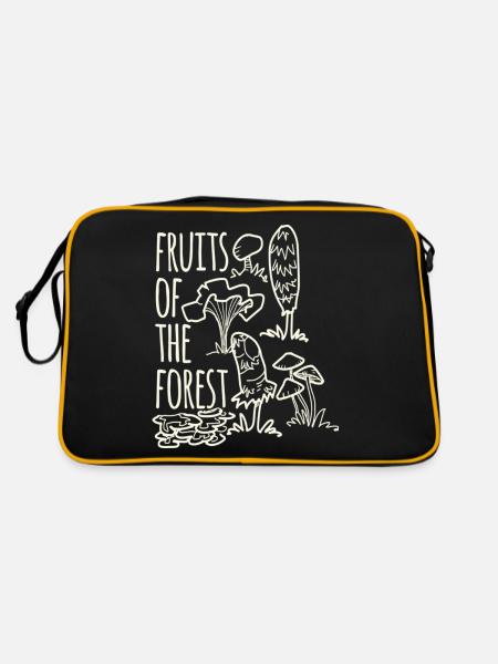 Foraging Hobby Fruits Of The Forest - Retro Bag - black/gold - Back