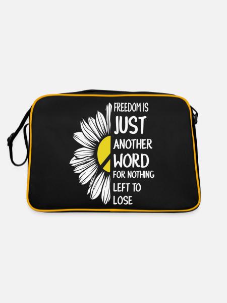 La liberté n’est qu’un autre mot pour rien de perdu - Sac Retro - noir/or - Dos