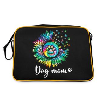 Hippie Cadeau Chien Maman Femmes - Sac Retro - noir/or - Dos