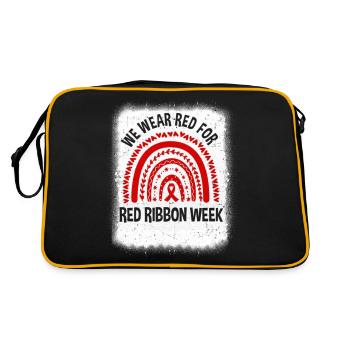 Semaine du ruban rouge Nous portons la sensibilisation à la Semaine du ruban rouge - Sac Retro - noir/or - Dos