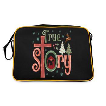 Histoire vraie Noël chrétien - Sac Retro - noir/or - Dos