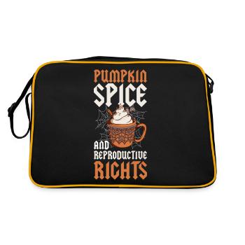 Pumpkin Spice Reproductive Rights Pumpkin Gift - Retro Bag - black/gold - Back