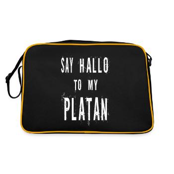 Say Hello to My Platan - Retro Bag - black/gold - Back