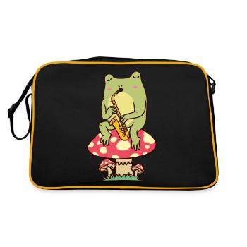 Frog Saxophone Saxophoniste Saxophoniste - Sac Retro - noir/or - Dos
