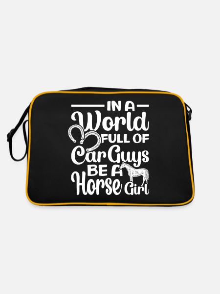Rider Sayings Rider Horses - Retro Bag - black/gold - Back