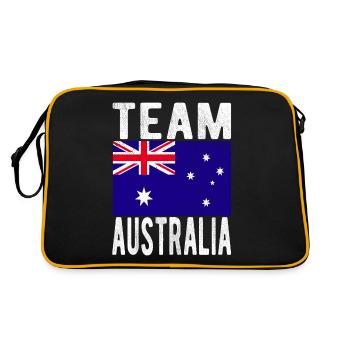 Drapeau de l’Australie - Sac Retro - noir/or - Dos