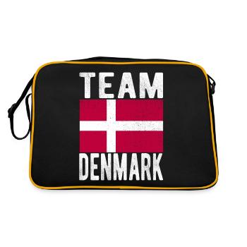 Drapeau du Danemark - Sac Retro - noir/or - Dos