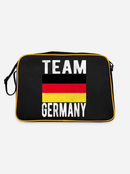 Germany Flag - Retro Bag - black/gold - Back