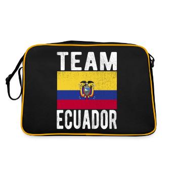 Ecuador Flag - Retro Bag - black/gold - Back