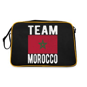 Drapeau du Maroc - Sac Retro - noir/or - Dos