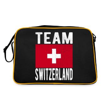 Drapeau de la Suisse - Sac Retro - noir/or - Dos