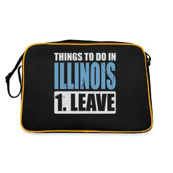 Illinois Meme - Retro Bag - black/gold - Back