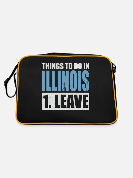 Illinois Meme - Retro Bag - black/gold - Back