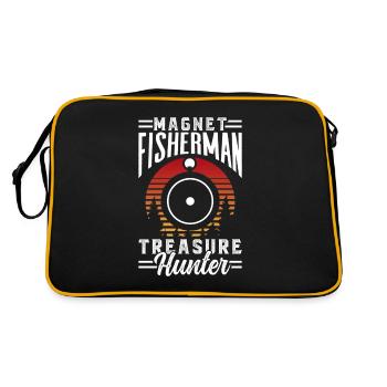 Magnetfischer Schatzsucher Magnet Magnetfischen - Retro Tasche - Schwarz/Gold - Hinten