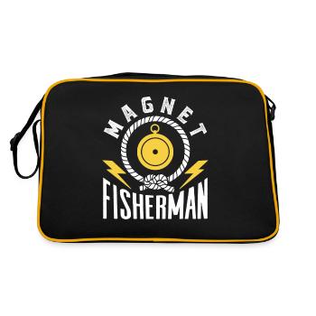 Magnetfischer Magnetfischen Magnet - Retro Tasche - Schwarz/Gold - Hinten