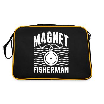 Magnetfischer Magnet Magnetfischen - Retro Tasche - Schwarz/Gold - Hinten