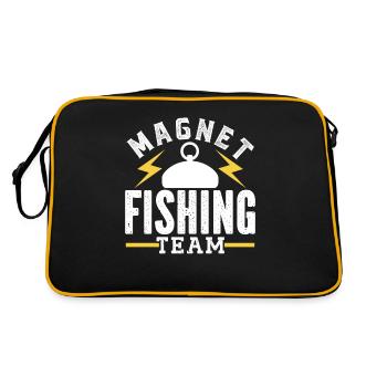 Magnet Fishing Team Magnetfischen Magnetfischer - Retro Tasche - Schwarz/Gold - Hinten