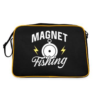 Magnetfischen Magnetfischer Magnet - Retro Tasche - Schwarz/Gold - Hinten