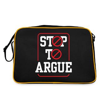 Stop arguing argument - Retro Bag - black/gold - Back