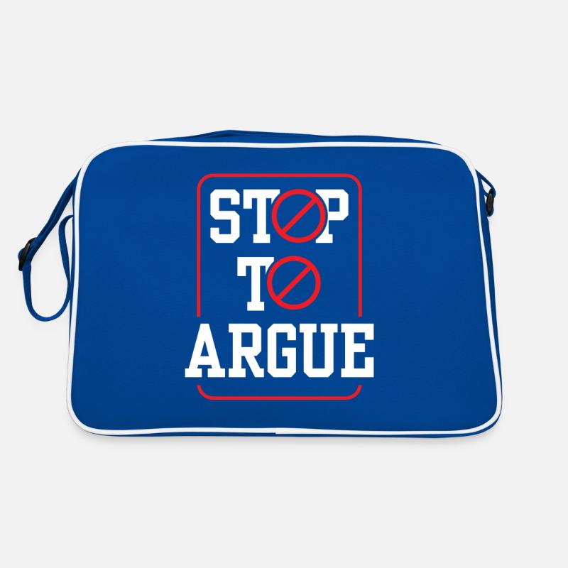 Stop arguing argument Retro Bag