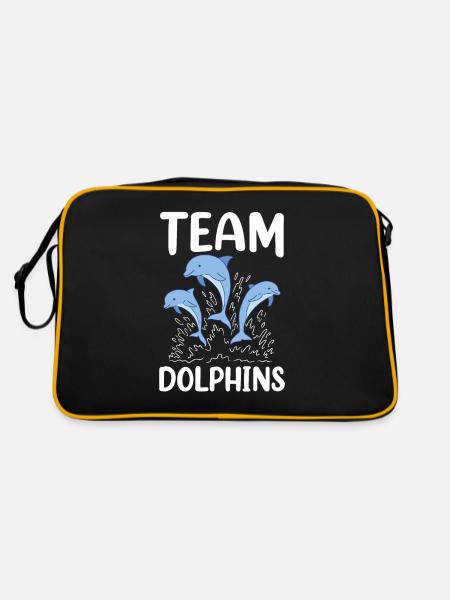 Team Dolphins Lovers Dolphins Dolphins Dolphins - Retro Bag - black/gold - Back