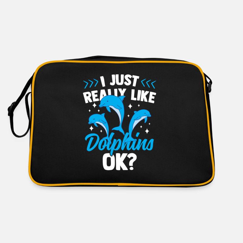 I like dolphins just very much dolphins dolphin Retro Bag