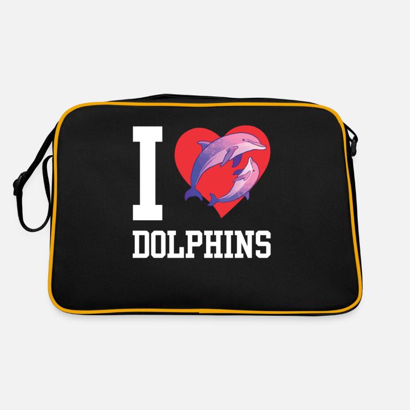 J’aime les dauphins dauphins dauphins dauphins Sac Retro