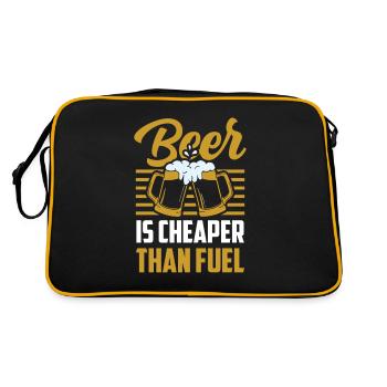 La bière est moins chère que les prix de l’essence - Sac Retro - noir/or - Dos