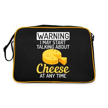 Snack Cheese Lover Cheese Gift - Sac Retro - noir/or - Dos