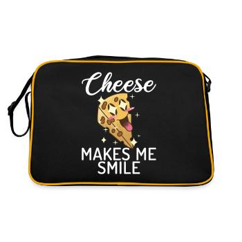 Snack Cheese Lover Cheese Gift - Sac Retro - noir/or - Dos